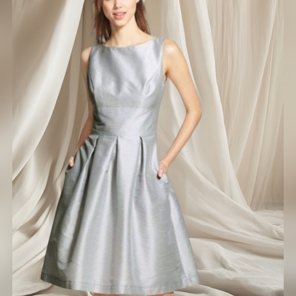 ALFRED SUNG Silver Midi Dress - Picture 1 of 11